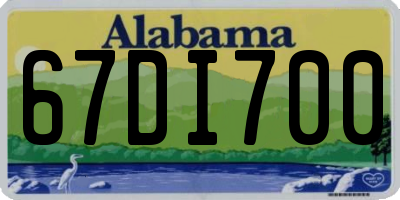 AL license plate 67DI700