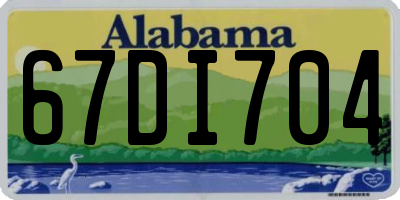 AL license plate 67DI704