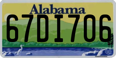 AL license plate 67DI706