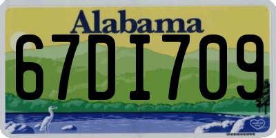AL license plate 67DI709