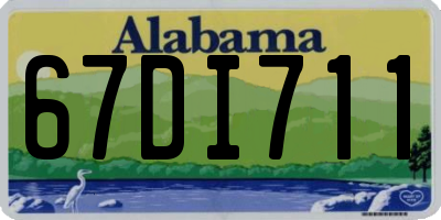 AL license plate 67DI711