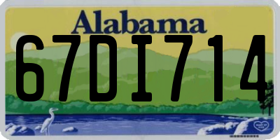 AL license plate 67DI714