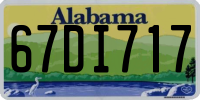 AL license plate 67DI717