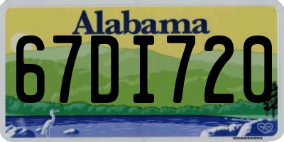 AL license plate 67DI720