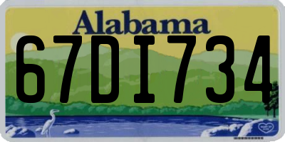 AL license plate 67DI734