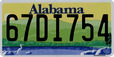 AL license plate 67DI754