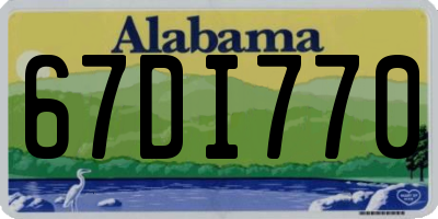 AL license plate 67DI770