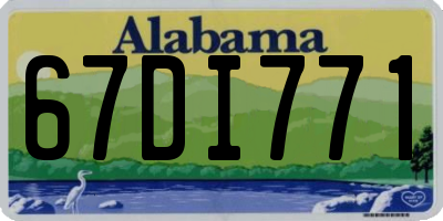 AL license plate 67DI771