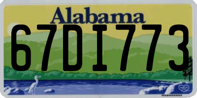 AL license plate 67DI773