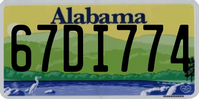 AL license plate 67DI774