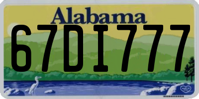 AL license plate 67DI777