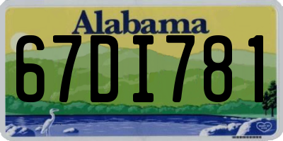AL license plate 67DI781