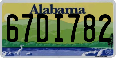 AL license plate 67DI782