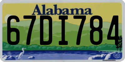AL license plate 67DI784
