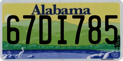 AL license plate 67DI785