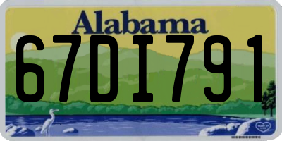 AL license plate 67DI791