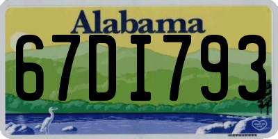 AL license plate 67DI793