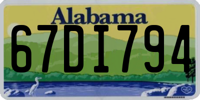 AL license plate 67DI794