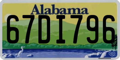 AL license plate 67DI796