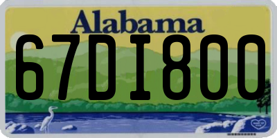 AL license plate 67DI800