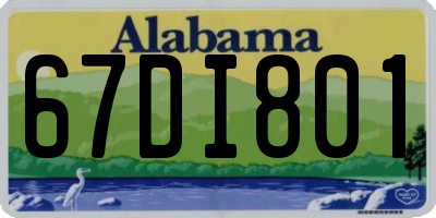 AL license plate 67DI801