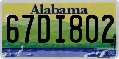 AL license plate 67DI802