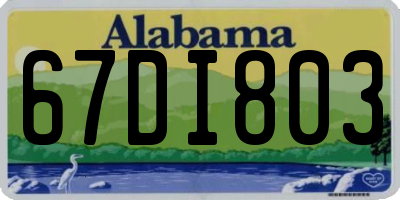 AL license plate 67DI803