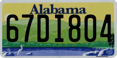AL license plate 67DI804