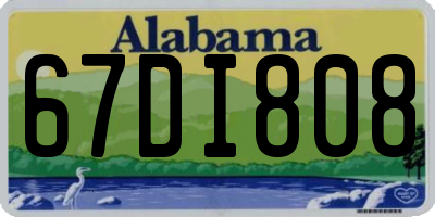 AL license plate 67DI808