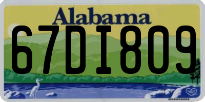 AL license plate 67DI809