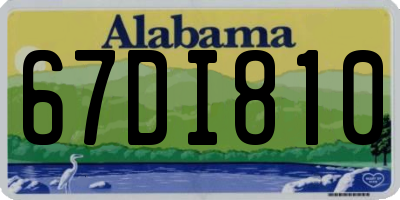 AL license plate 67DI810