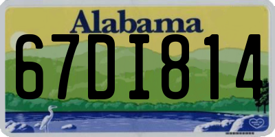 AL license plate 67DI814