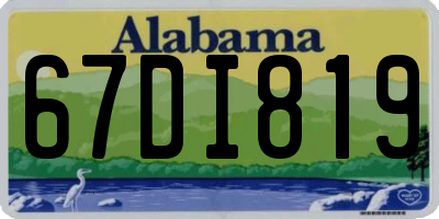 AL license plate 67DI819