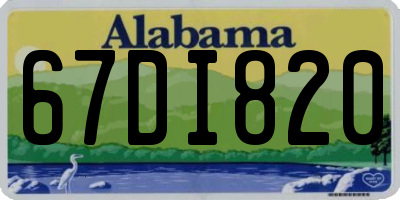AL license plate 67DI820