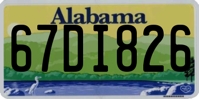 AL license plate 67DI826