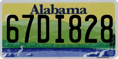AL license plate 67DI828