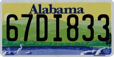 AL license plate 67DI833