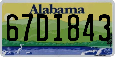 AL license plate 67DI843