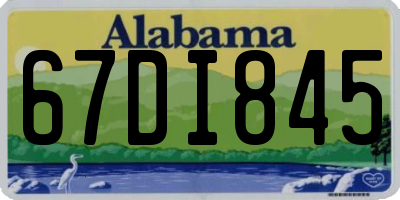 AL license plate 67DI845