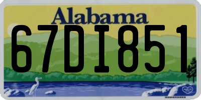 AL license plate 67DI851