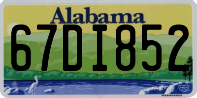 AL license plate 67DI852