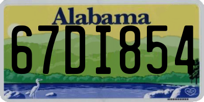 AL license plate 67DI854