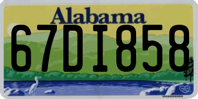 AL license plate 67DI858