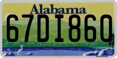 AL license plate 67DI860