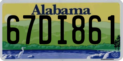 AL license plate 67DI861