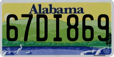 AL license plate 67DI869