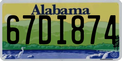 AL license plate 67DI874