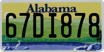 AL license plate 67DI878