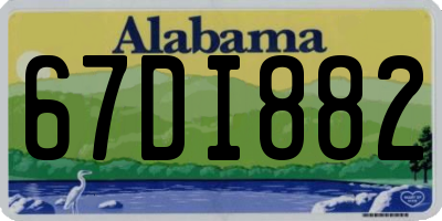 AL license plate 67DI882