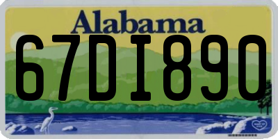 AL license plate 67DI890
